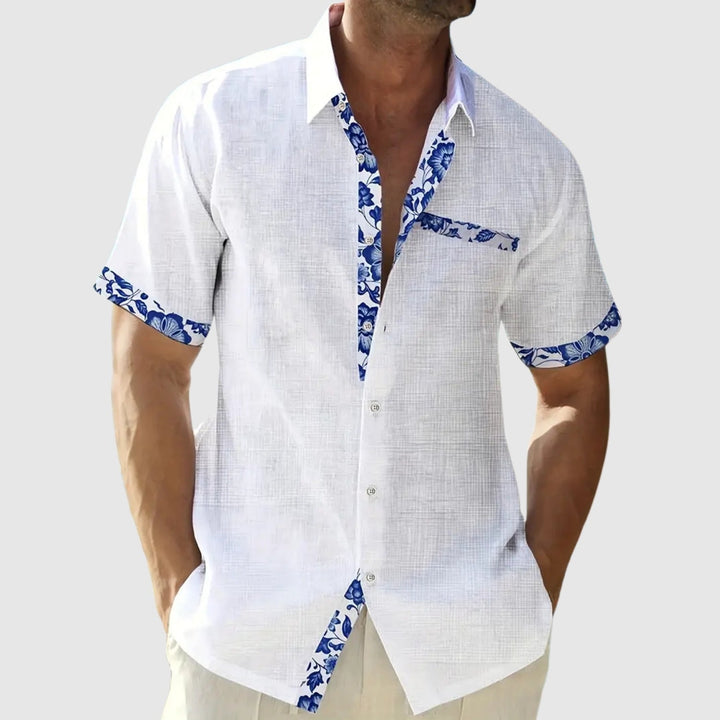 Libuše – Camisă cu mânecă scurtă și detalii contrastante