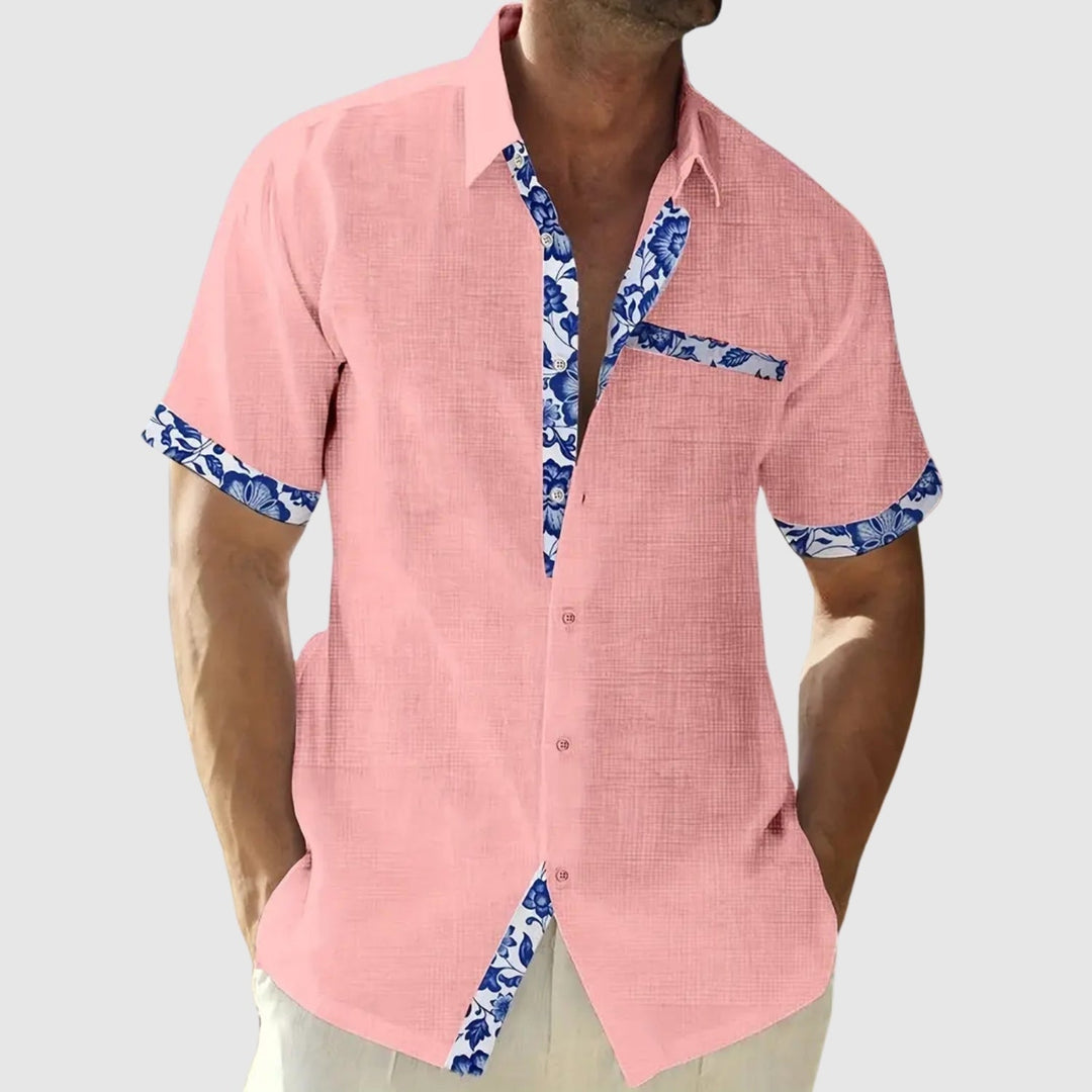 Libuše – Camisă cu mânecă scurtă și detalii contrastante