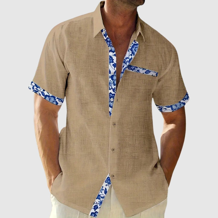 Libuše – Camisă cu mânecă scurtă și detalii contrastante