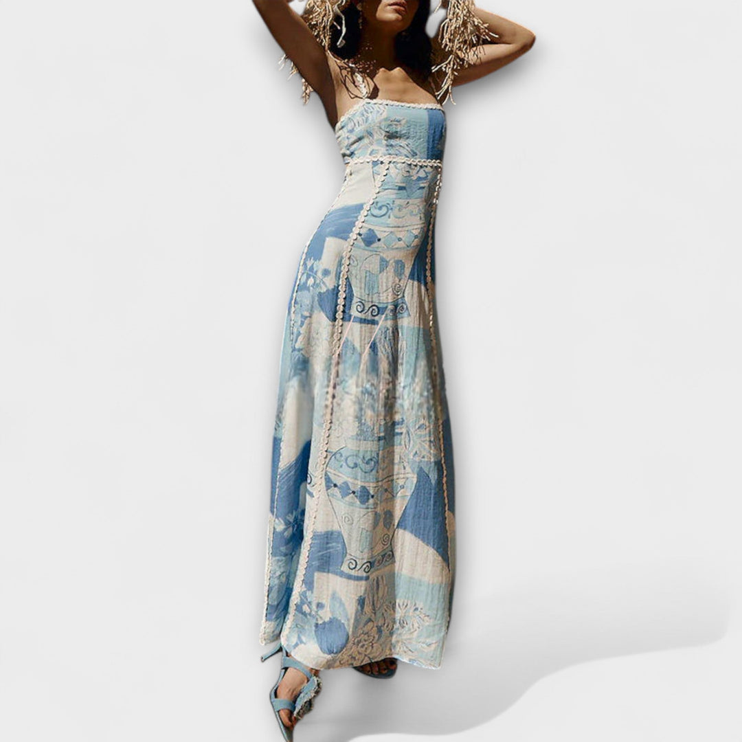 Terasa Ric Ric - Rochie maxi din in cu croială amplă