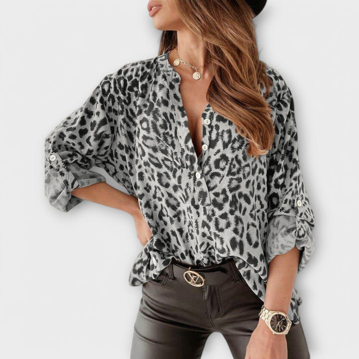 Bluza la modă cu imprimeu leopard