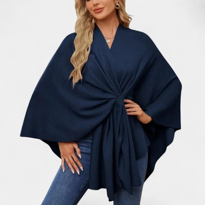 Daniela – Poncho elegant și vaporoasă cu nod