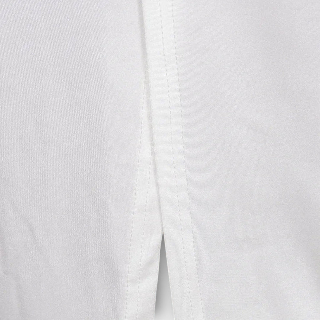 Selah - Rochie albă cu mânecă lungă și decupaj în talie cu accente din pietre strălucitoare