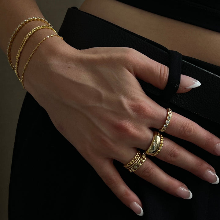 Maruša - Inele cu Lanț cu Mărime Reglabilă