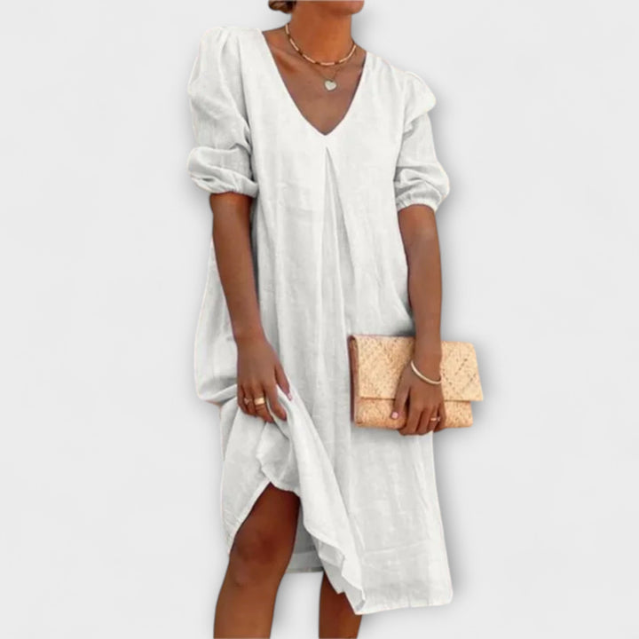 Fanny - Rochie de vară elegantă cu detalii brodate