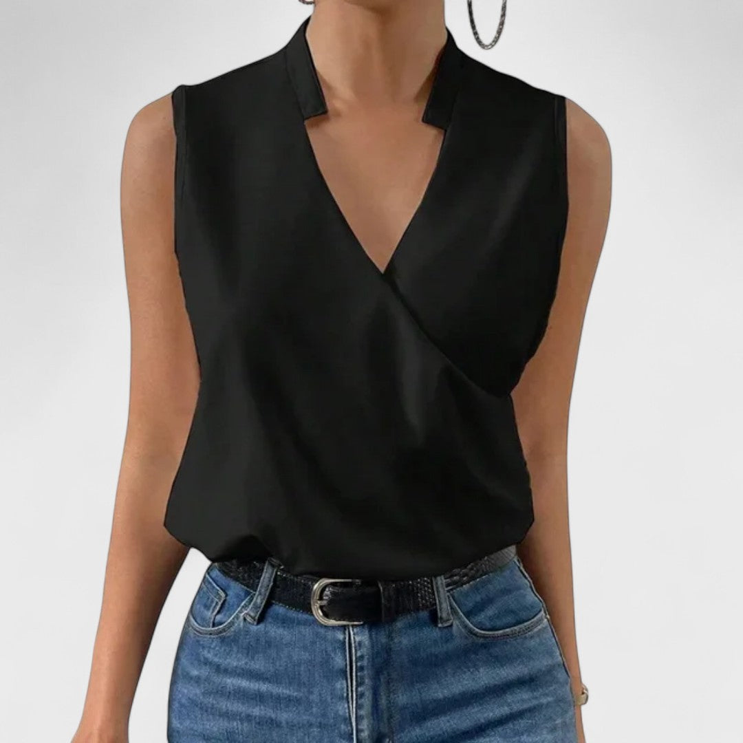 Simona - Top moale de vară cu decolteu în V