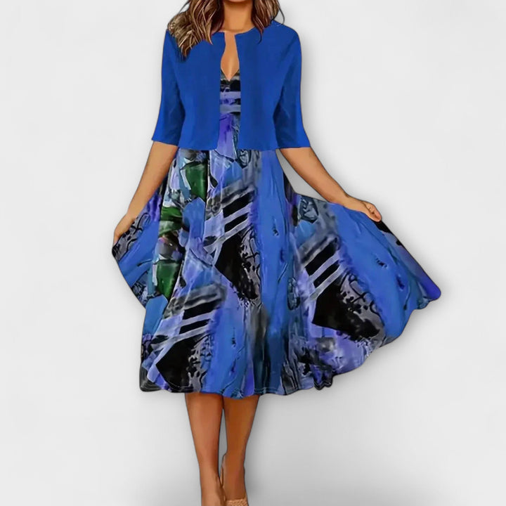 Rochie midi pentru femei cu sacou