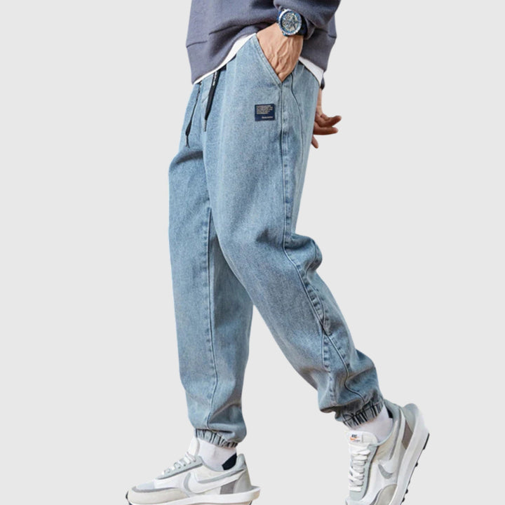 Pantaloni jogger eleganți din denim