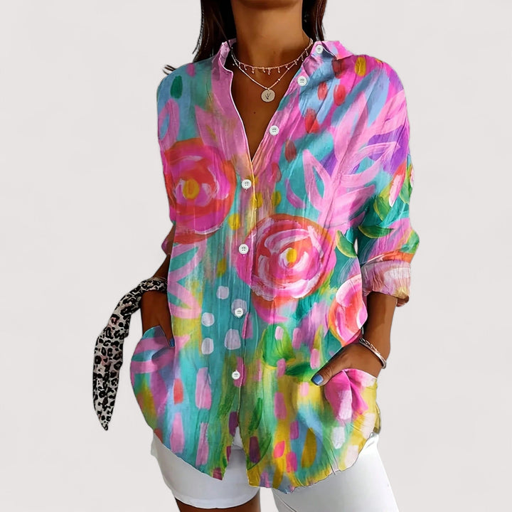 Anka – Bluză pufoasă în tonuri colorate