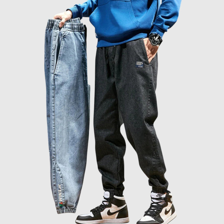 Pantaloni jogger eleganți din denim