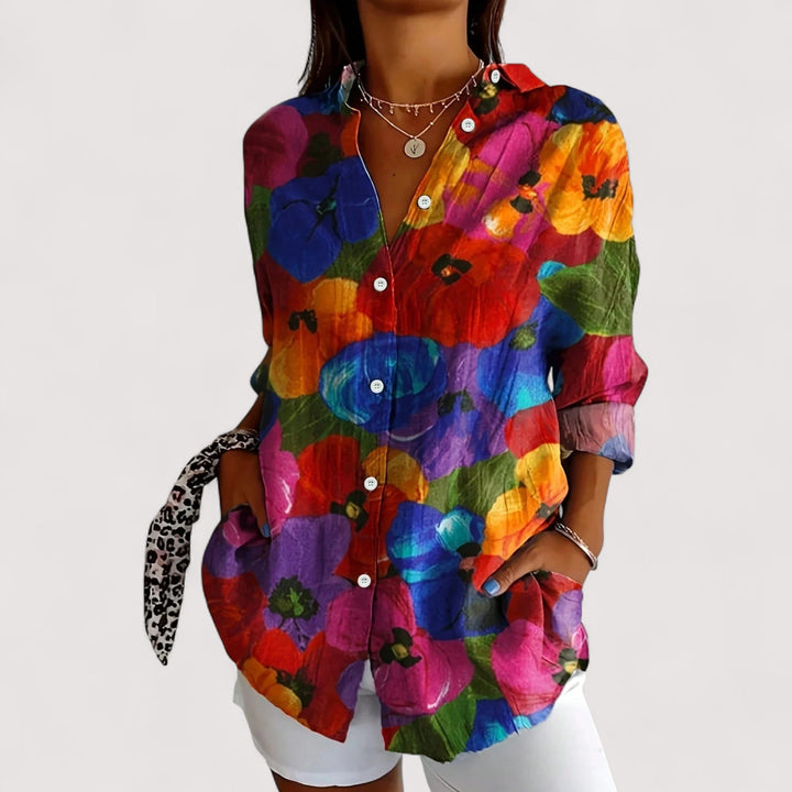 Anka – Bluză pufoasă în tonuri colorate