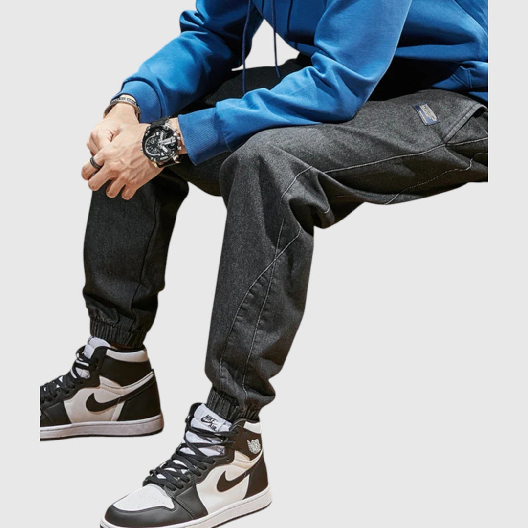 Pantaloni jogger eleganți din denim