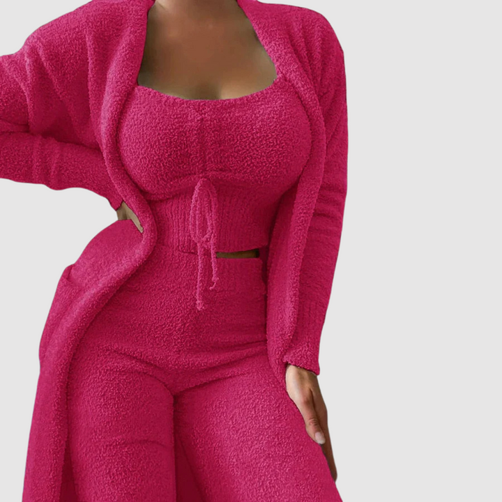 Mela - Set de pijamale cu trei piese în formă de triunghi