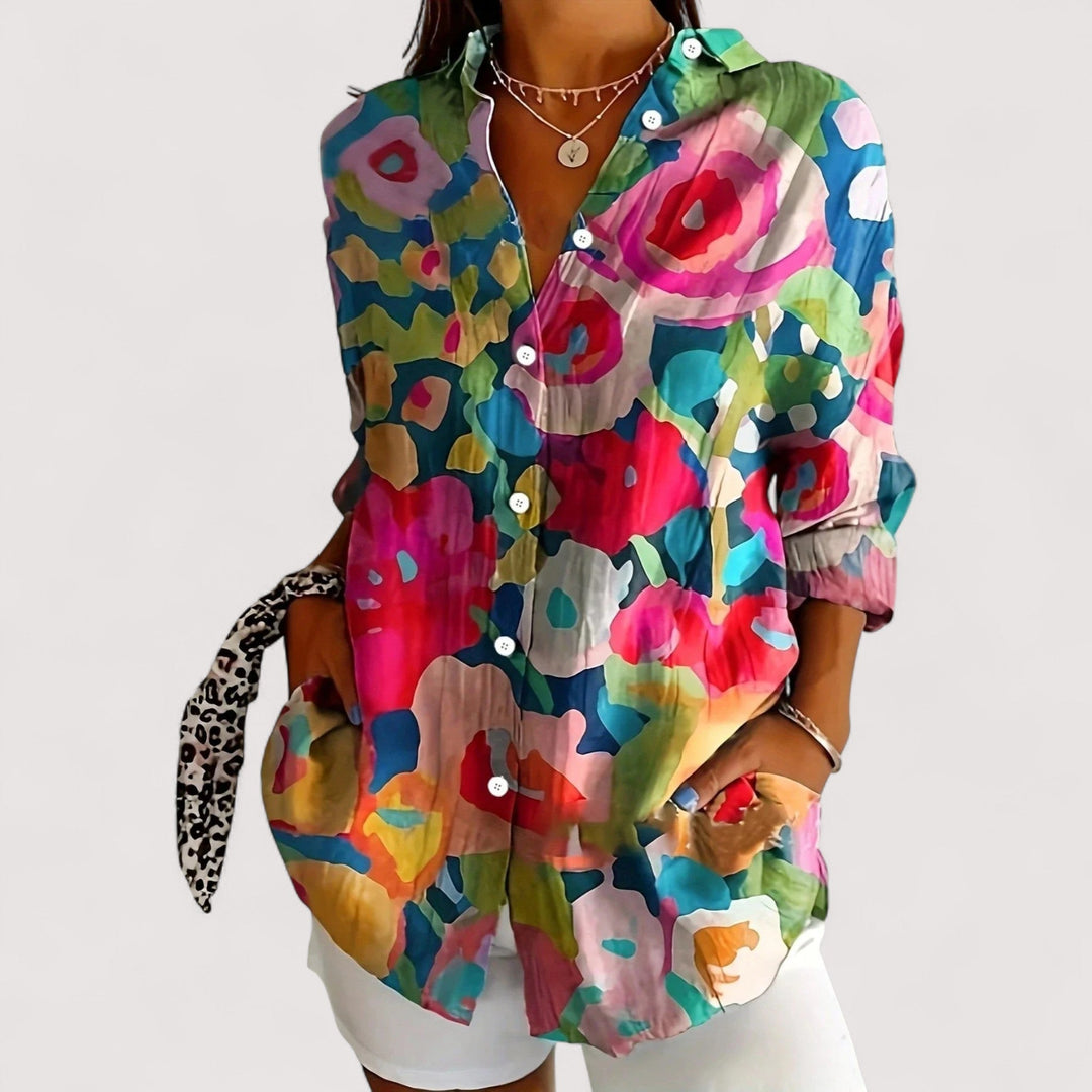 Anka – Bluză pufoasă în tonuri colorate