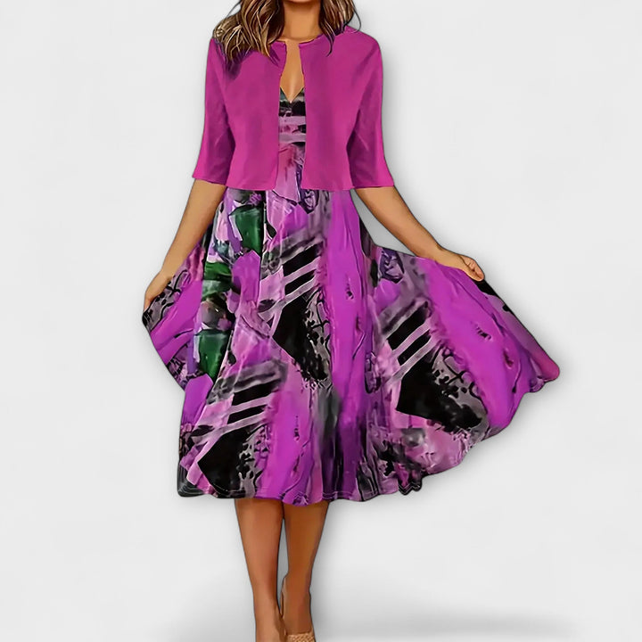 Rochie midi pentru femei cu sacou