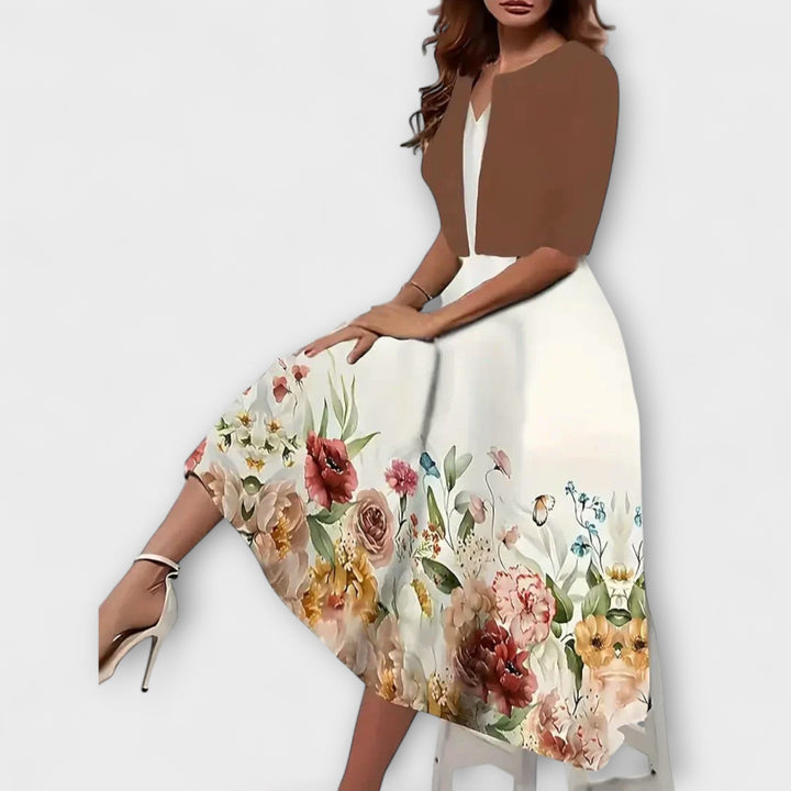 Rochie midi pentru femei cu sacou