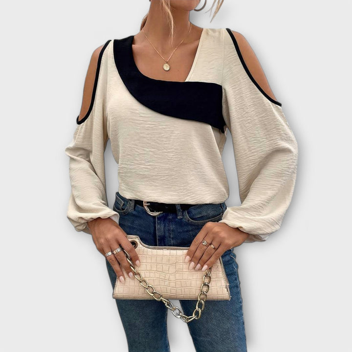 Anica - Bluza cu decupaj pătrat