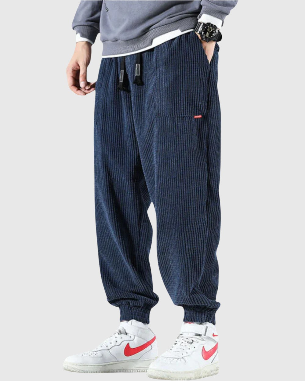 Libuše - Pantaloni din velur Alloro