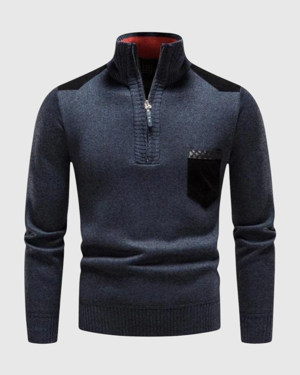 Libuše- Pulover din lână cu fermoar