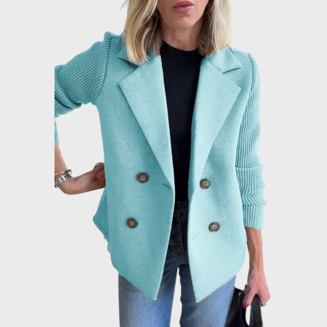 Emma - Blazer elegant cu tricot pe mâneci