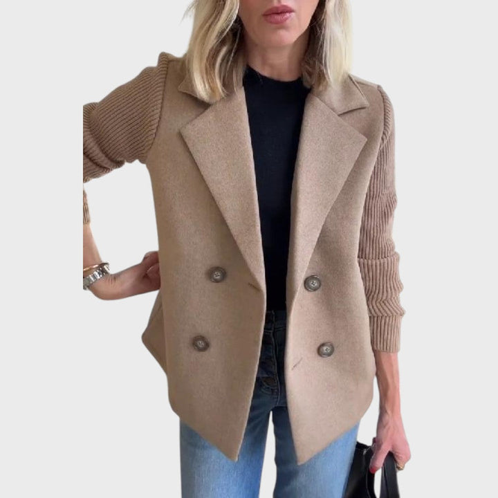 Emma - Blazer elegant cu tricot pe mâneci