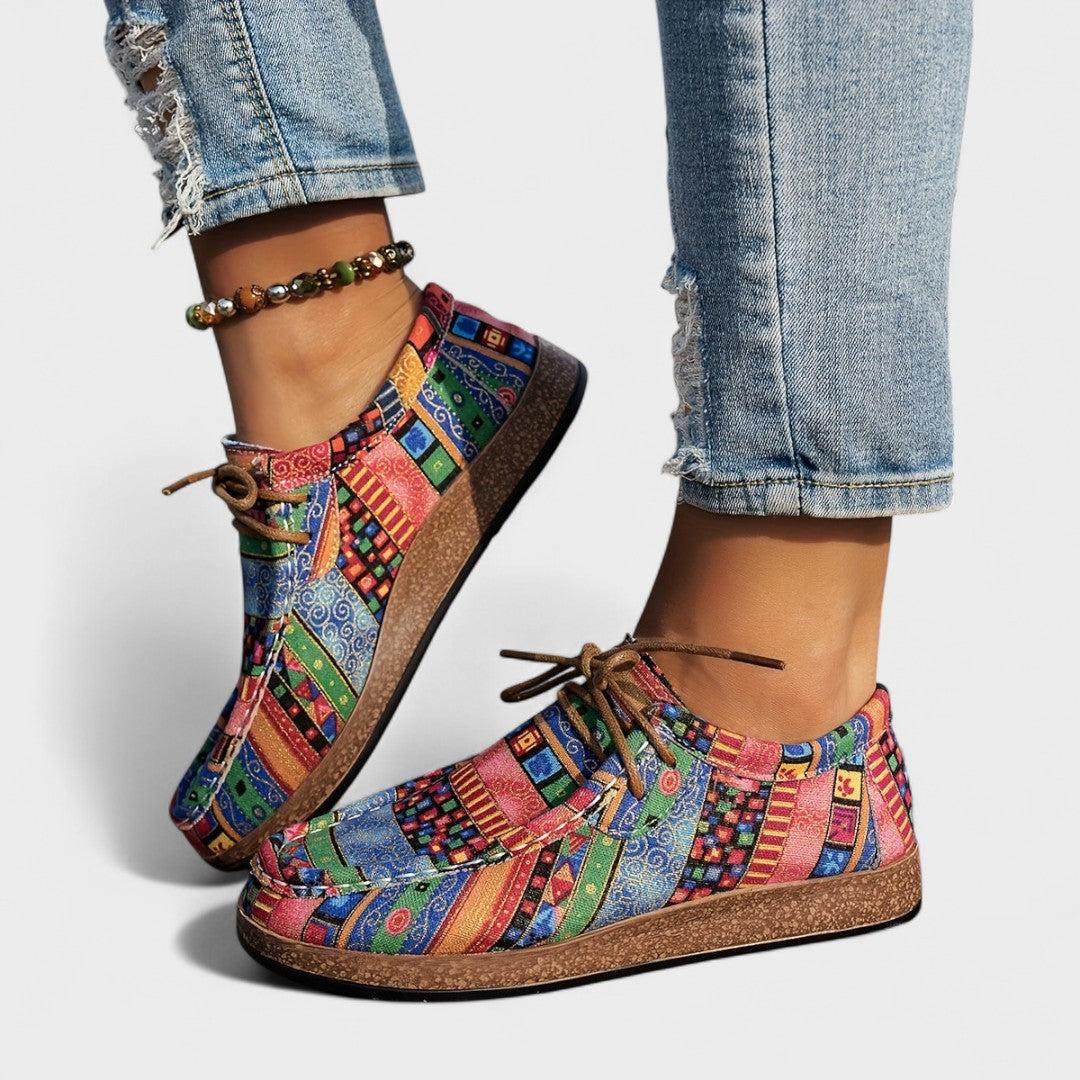 Milena - Pantofi de Artă Colorați