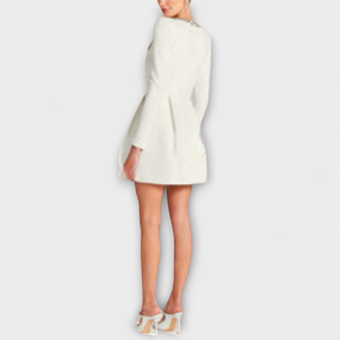 Wren - Rochie mini de catifea cu decorațiuni