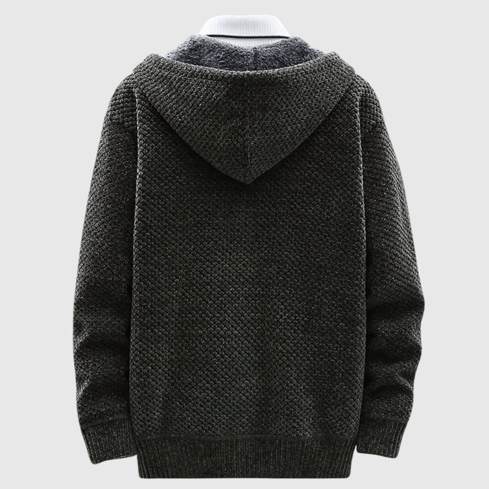 Mojmír – Palton tricotat cu glugă