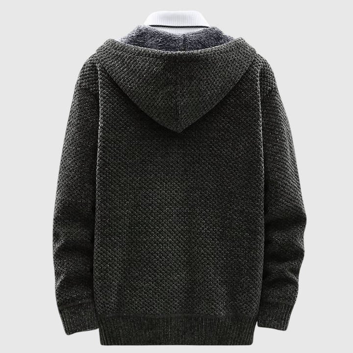 Mojmír – Palton tricotat cu glugă