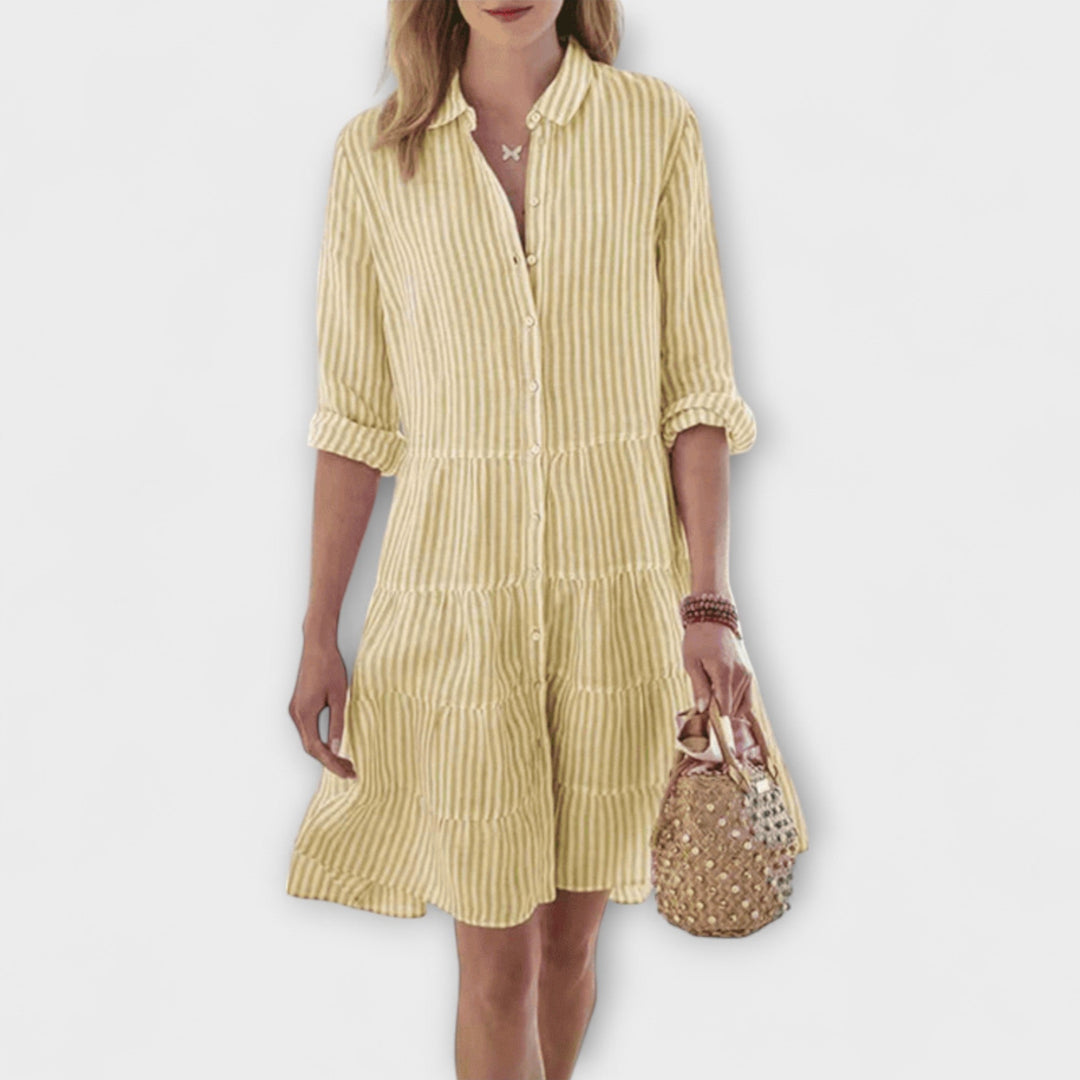 Lolita - Rochie vaporoasă cu dungi