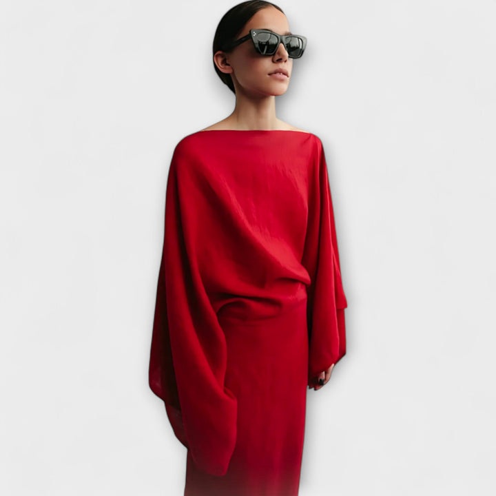 Dana - Rochie kimono din lână și bumbac