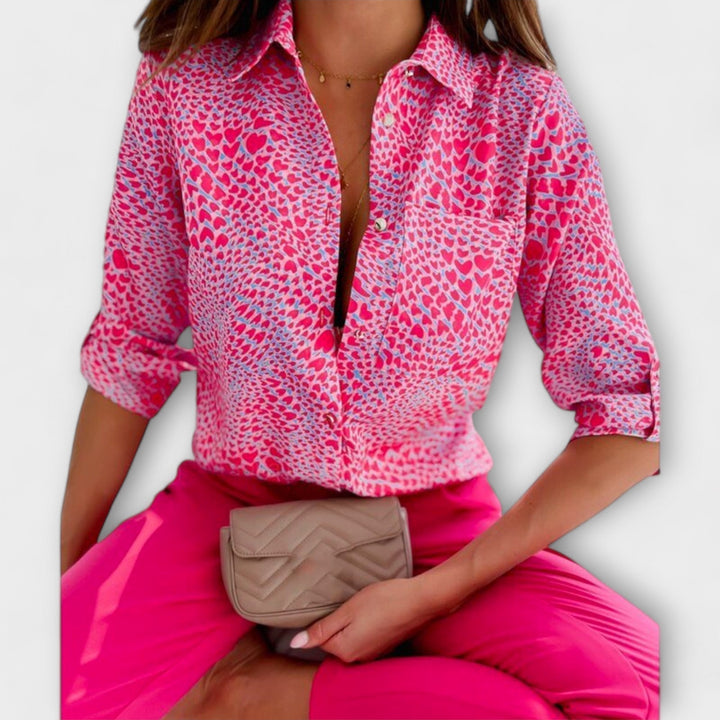 Camila – Bluză Geometrică Eleganta