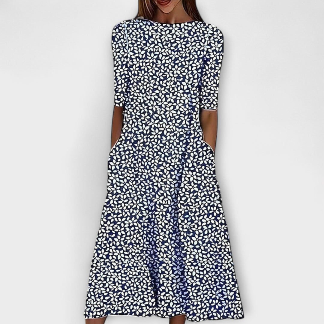 Adelina - Rochie cu flori pentru plajă